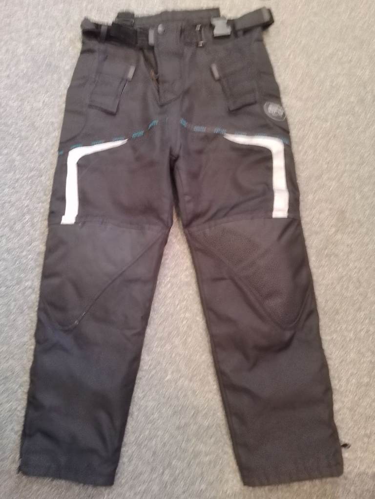 Oxford Bone Dry black motorcyclists protective trousers and Sports RK-S reinforced jeans