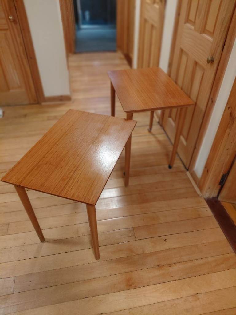Side Tables X 2 Teak Mid Century 
