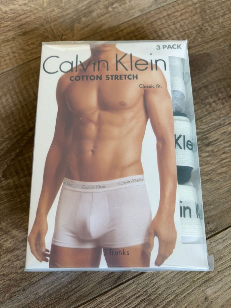 Calvin Klein Cotton Stretch Trunks 3-Pack – New, Multicoloured
