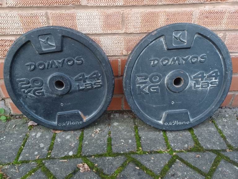 2 x 20KG DOMYO CAST IRON WEIGHT PLATES