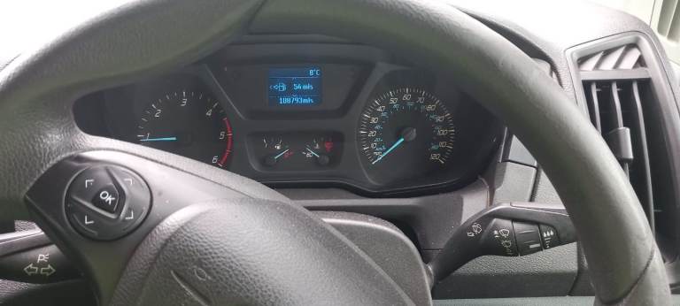 Ford transit crew cab caged tipper 