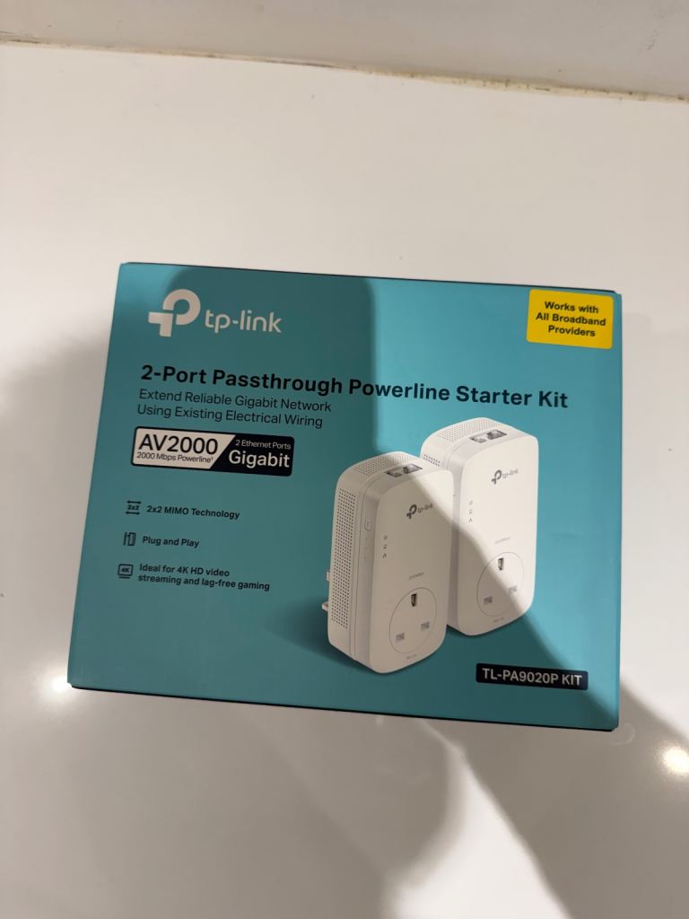 2-Port Passthrough Powerline Starter Kit - New