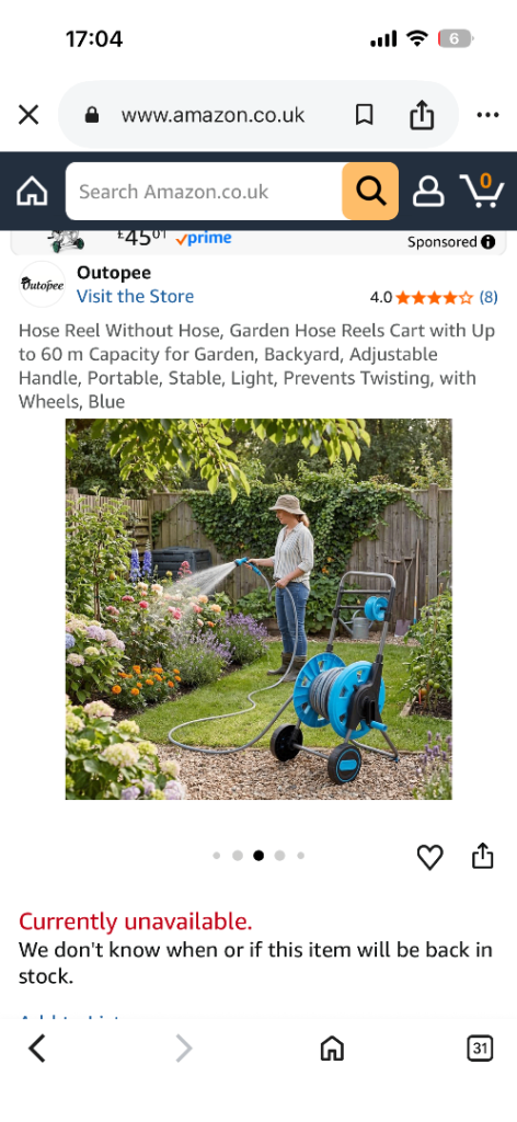 Deluxe Garden Hose Reel Trolley