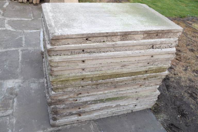 Concrete sectional garage panels