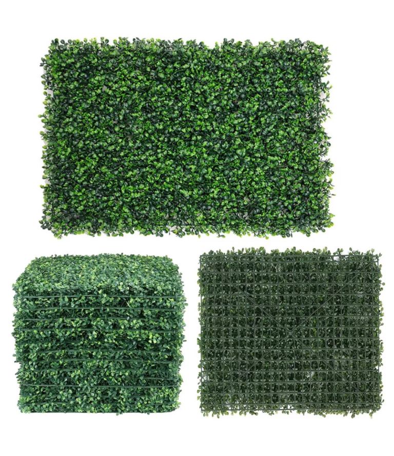 **Reduced** flowers backdrop - artificial rose /grass wall panel