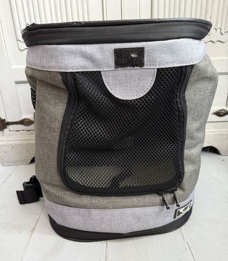Pet Carrier Backpack Bag Mesh, Small Dog/Cat Grey Black