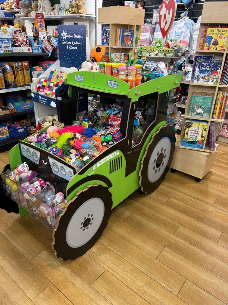 Wooden display tractor