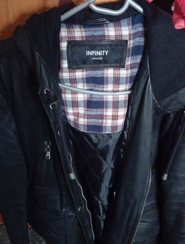 Leather coat black