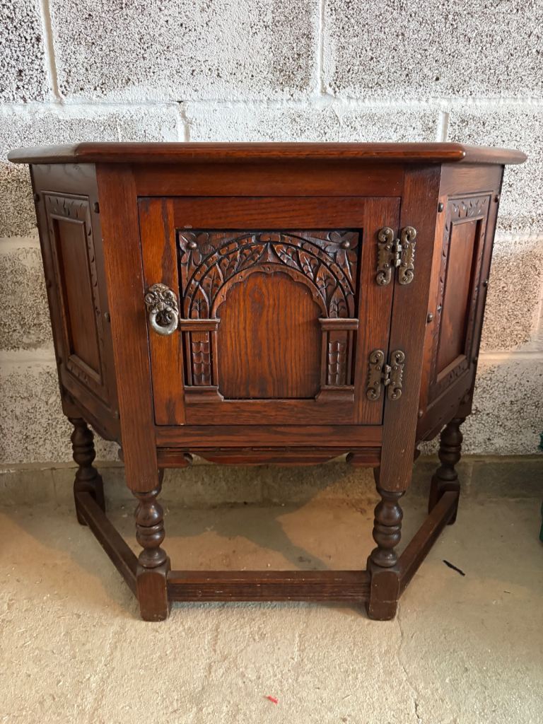 Vintage oak side table