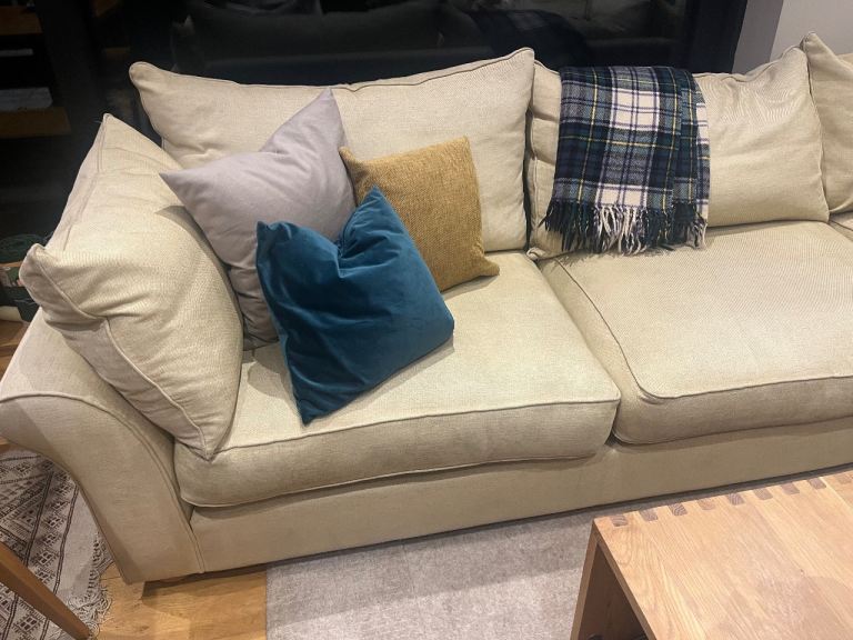 Collins & Hayes cream corner sofa