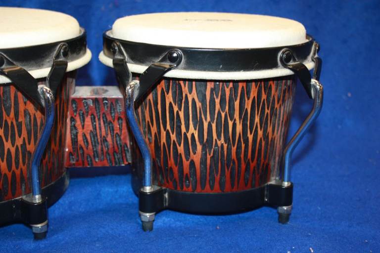 Tycoon Master Handcrafted Original Series Bongos Black Rims 7in + 8.1/2in Great Condition ~ £95 ono