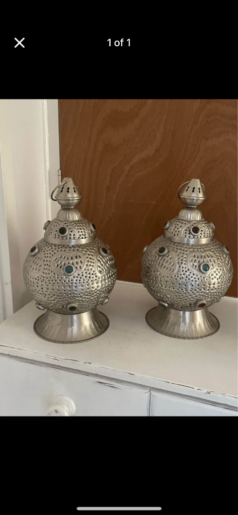 2 Moroccan candle lamps 