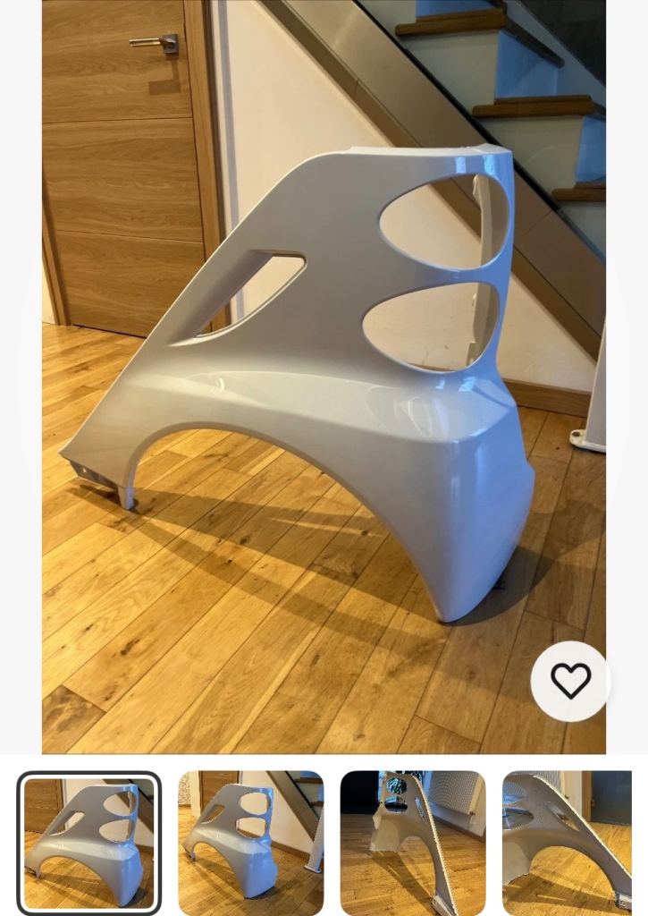 Smart Fortwo Bumper White Rear Nearside Quarter Panel  Never used or fitted