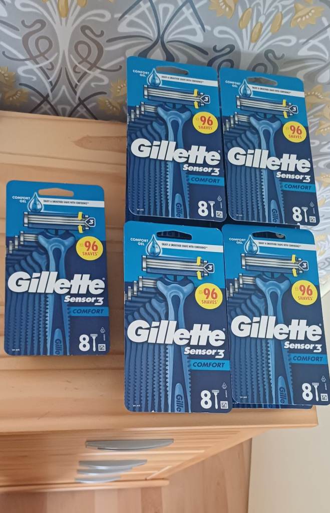 9x gillette sensor 3 comfort 8 pack