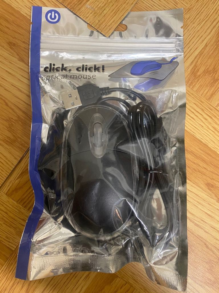 Click , click optical mouse . 