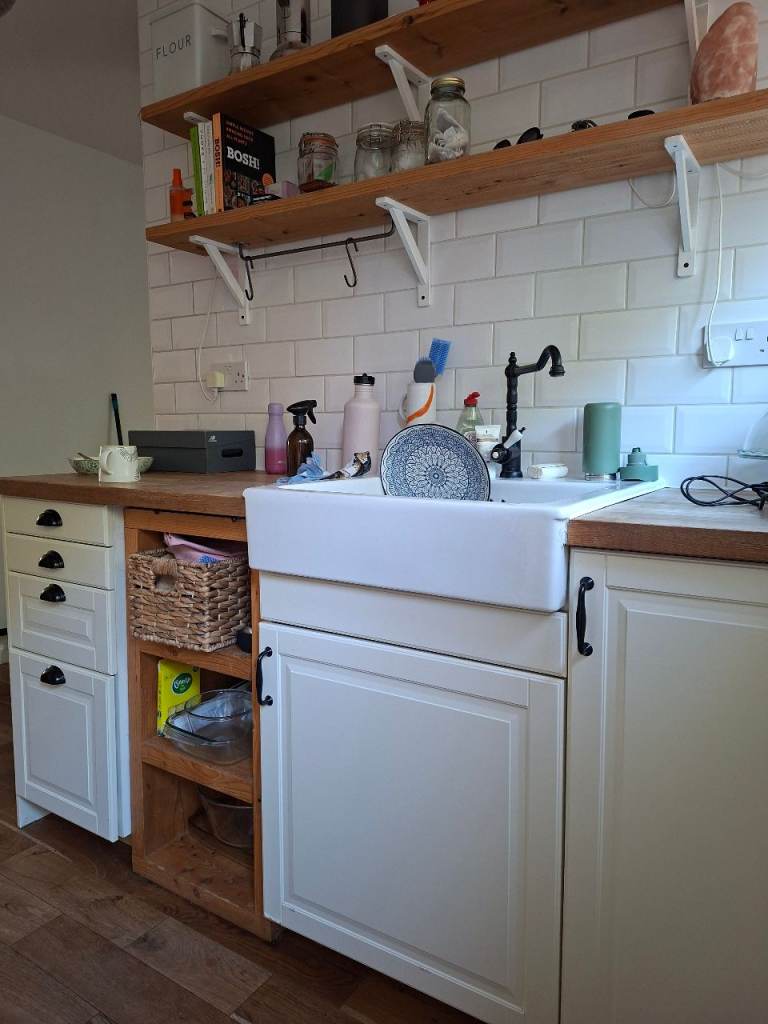 IKEA Kitchen with solid oak worktops