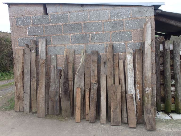 bulk lot Reclaimed Oak Beams. Oak Boards. posts, oak off cuts