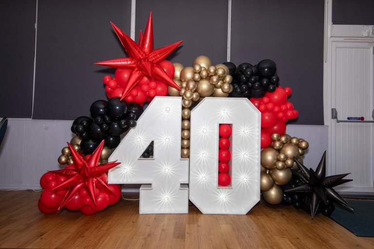 Red Gold Black Balloon Garland Arch Party Decorations