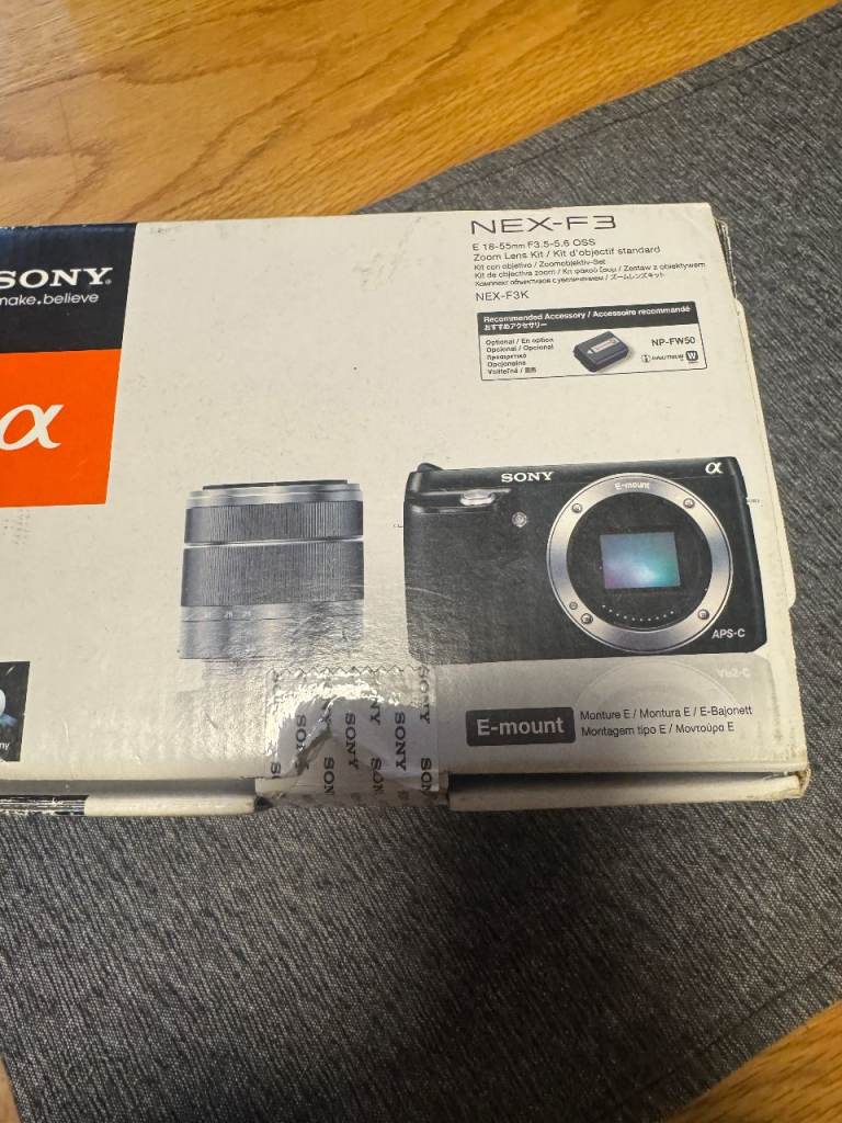 Sony NEX-F3 Digital Camera with E-mount Lens – Good Condition