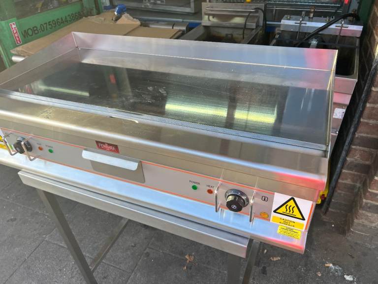 NEW ELECTERIC 1 PHASE CHROME 1 M LONG FLAT GRILL CATERING COMMERCIAL KITCHEN FAST FOOD 