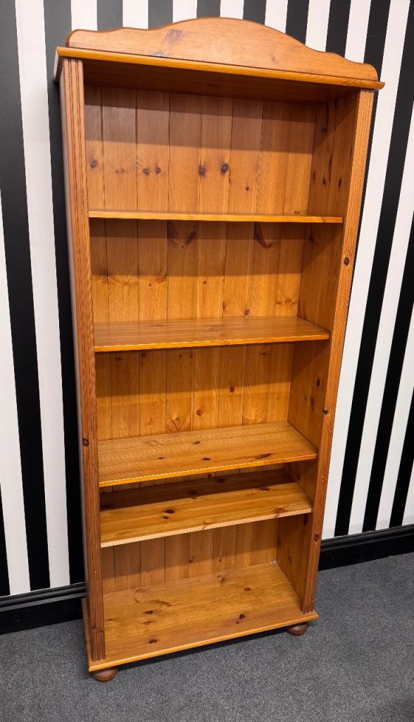 Pine tall bookcase
