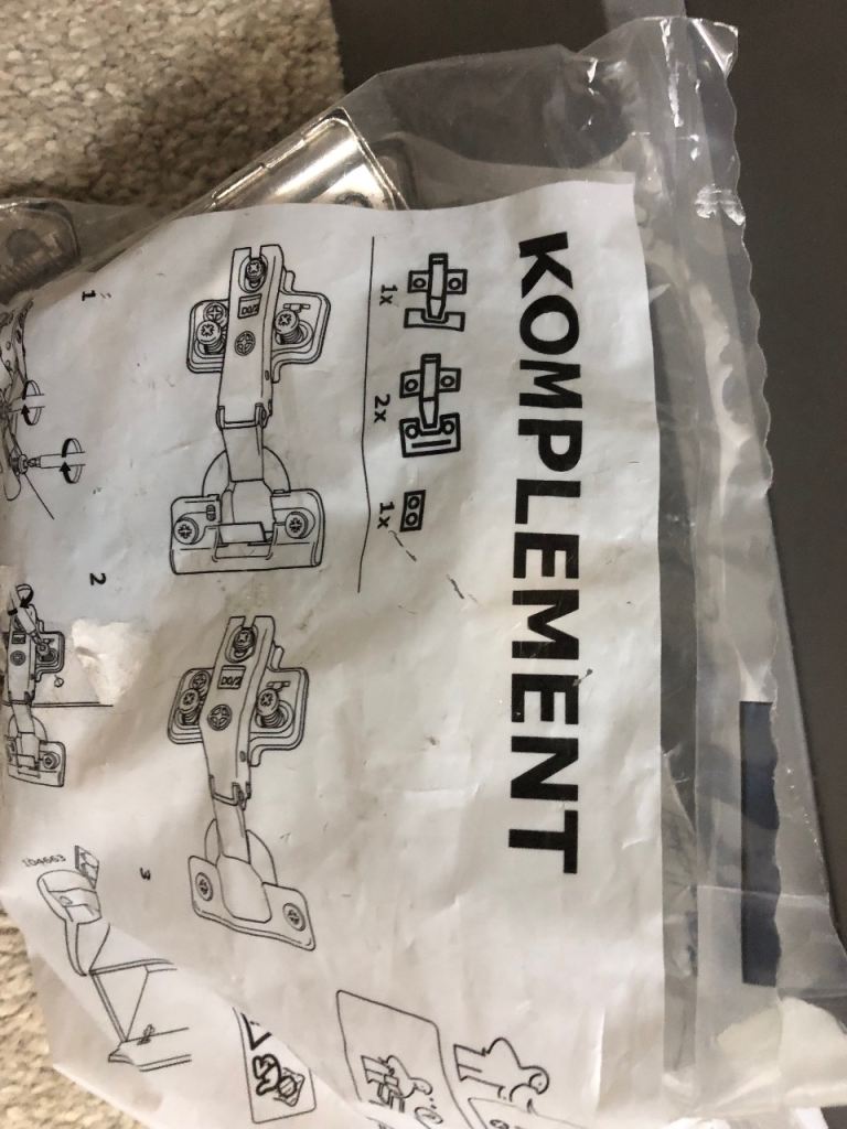 Ikea grey wardrobe or cupboard doors