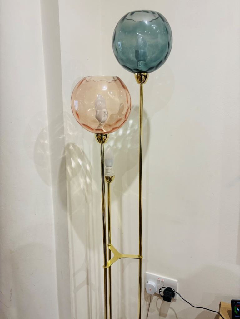 MADE Ilaria Floor Lamp - Blue/Pink Glass