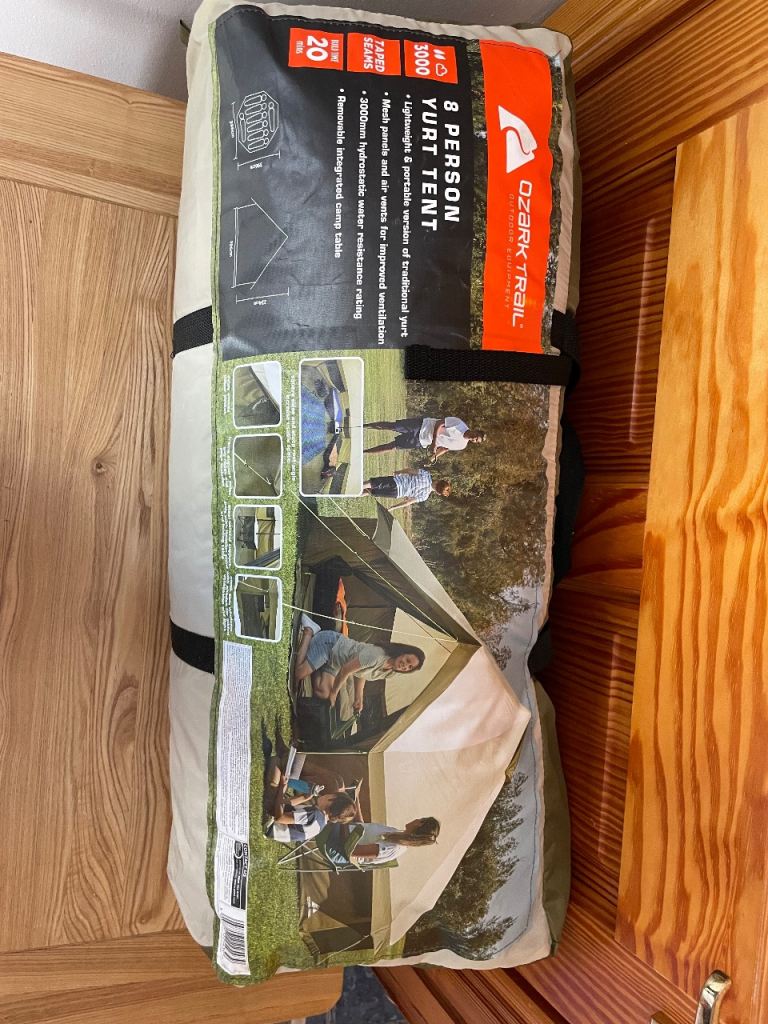 Ozark Trail 8 Person Yurt Tent – Olive Green, Good Condition