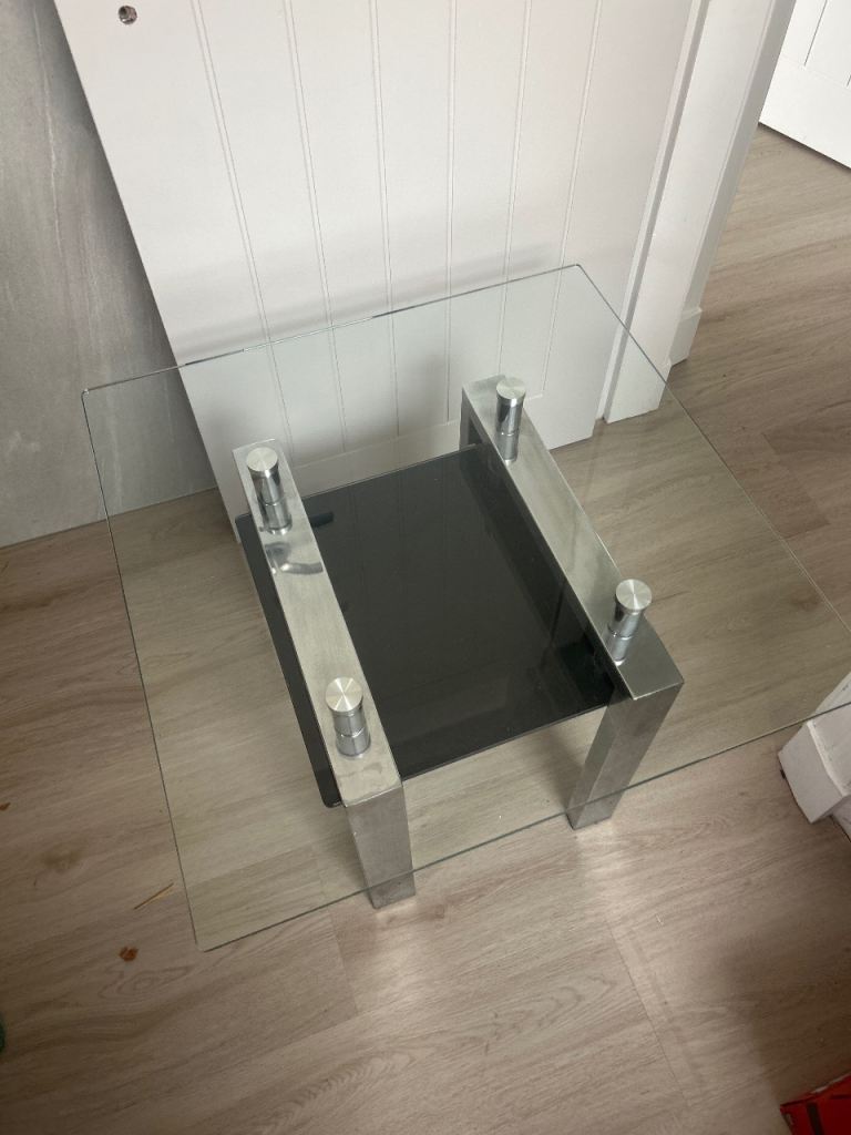 Glass side table 