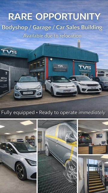 RARE OPPORTUNITY – FULLY EQUIPPED BODYSHOP / GARAGE / CAR SALES BUILDING - WIMBORNE, DORSET 