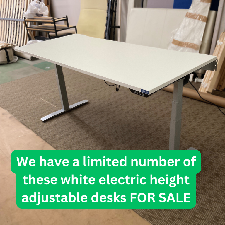White Electric Height Adjustable Desks