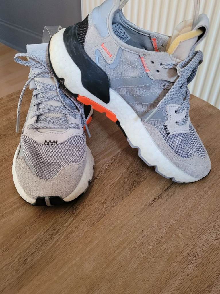Women's adidas Grey & Orange EVA 791005 Trainers Size 4 Euro 37