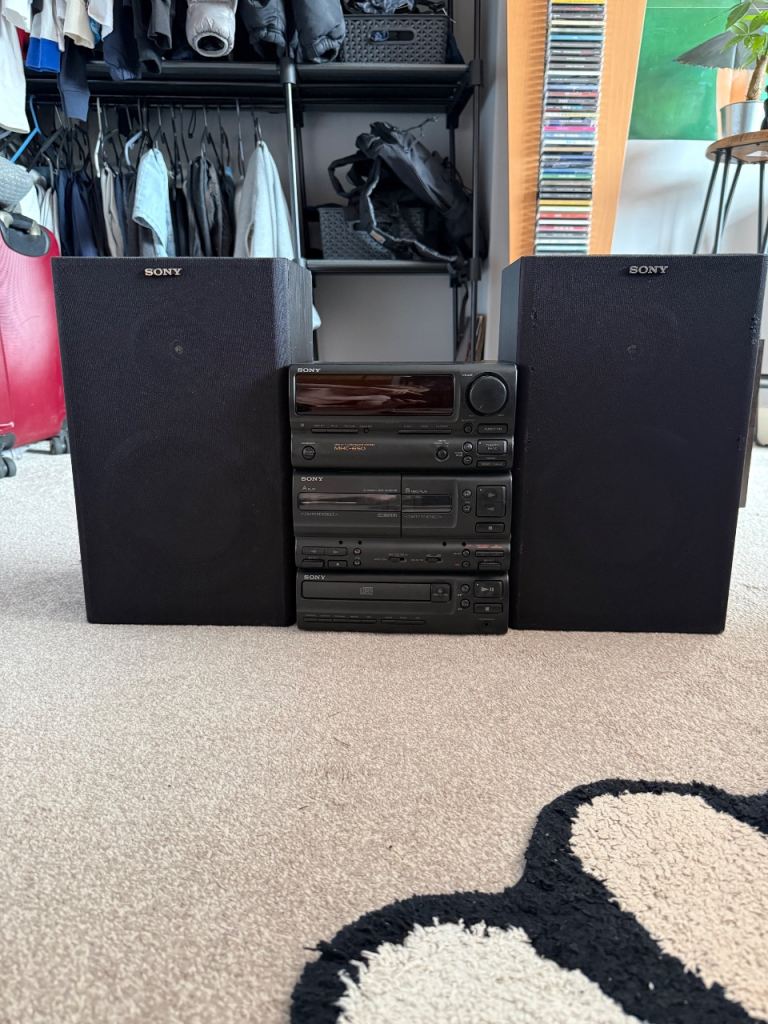 Vintage Sony MHC-650 Hi-Fi Stereo System with Speakers – Fully Working