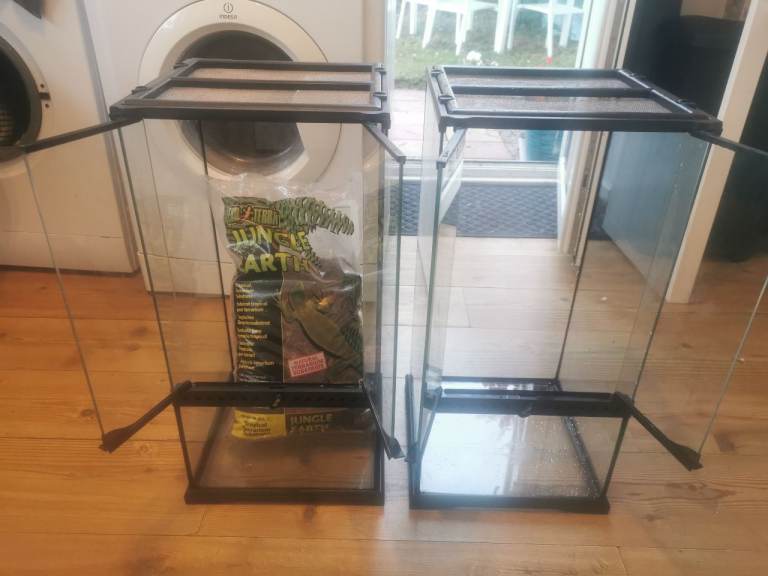 2 Reptile Exo Terra Enclosures, with substrate