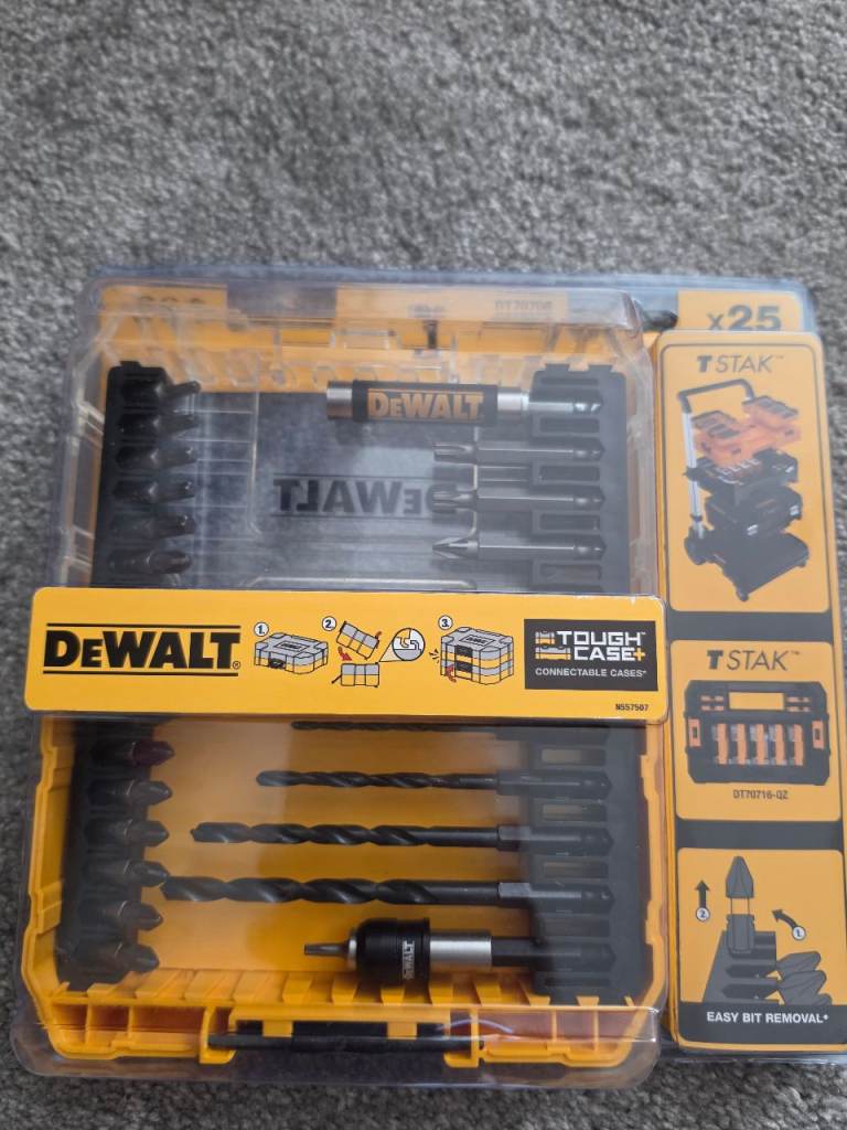 DEWALT 25-Piece ToughCase Drill Bit Set – Brand New