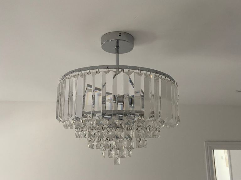 Laura Ashley Vienna 3 Light Semi-Flush Ceiling light