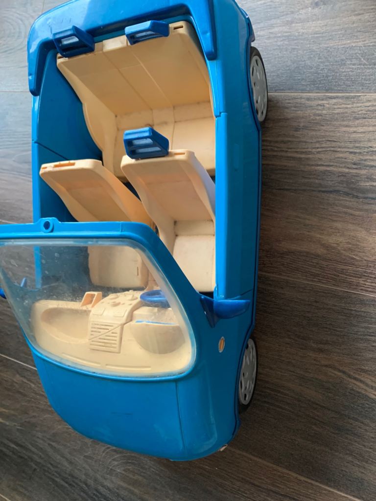 Blue Toy Car with Opening Doors and Boot – Good Condition