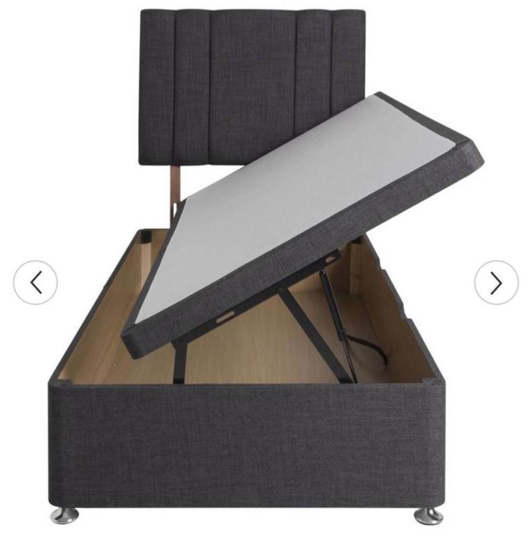 Single ottoman divan storage bed