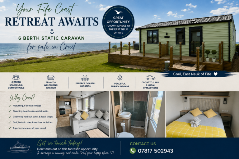 6 Berth Static Caravan for Sale in Crail, East Neuk of Fife
