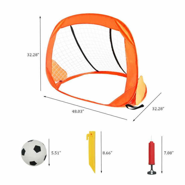 image for Brand New Kids Childs Football Training Soccer Pop Up Goal Post Net Ou