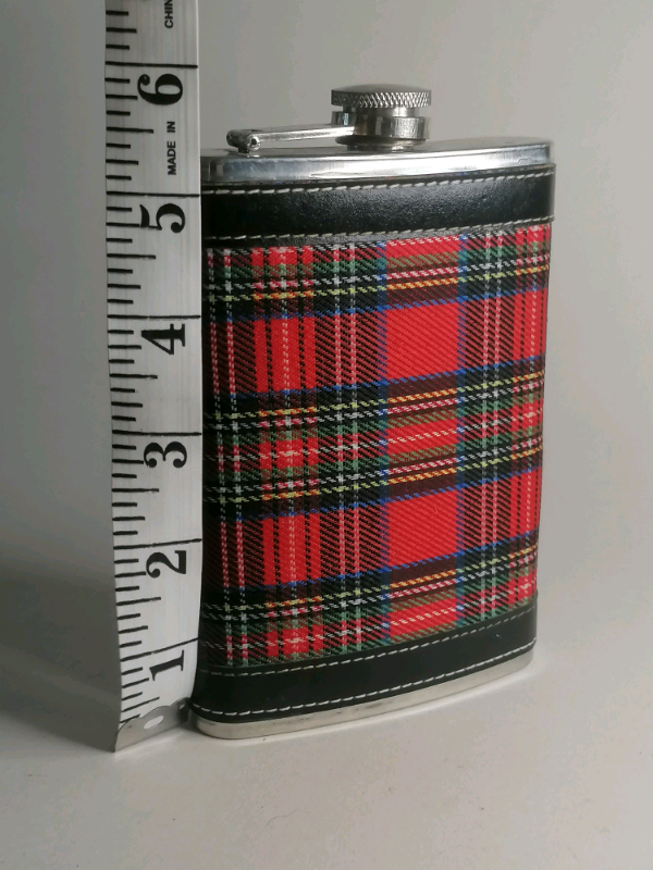 Scottish Tartan hip flask. 