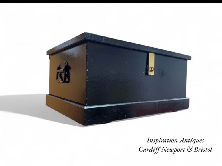Lovely Vintage Wooden Chest Trunk Toy Box Tool Box Cardiff Newport or Bristol 