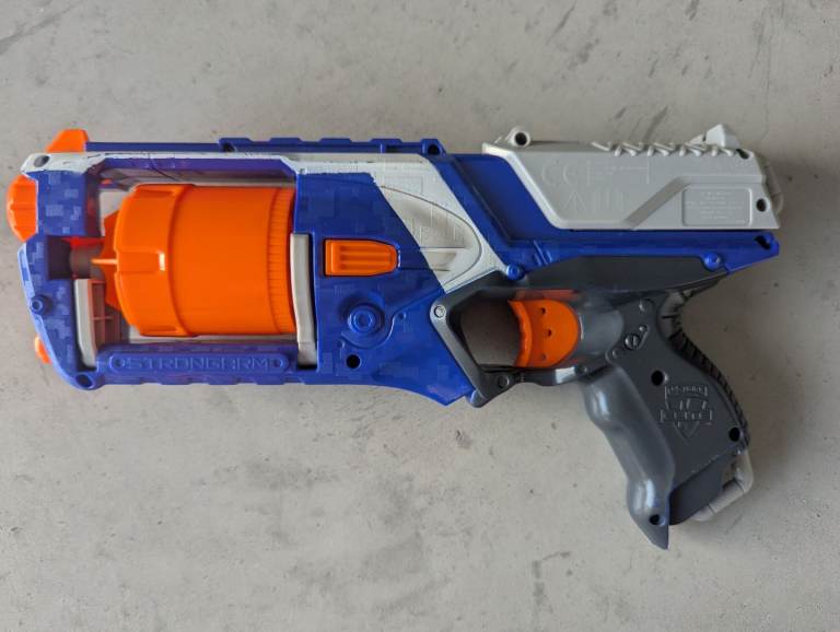 Nerf Gun Bundle - N-Strike Rayven, Elite Strongarm & Mega Cyclone Blaster 