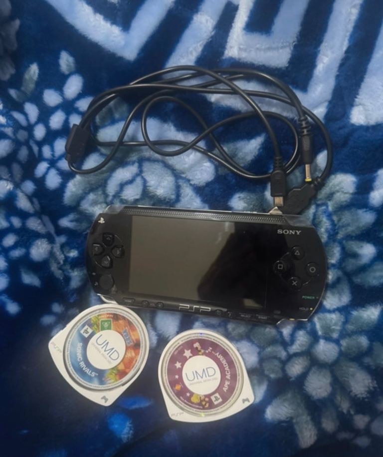 Psp console & 2 games Good condition