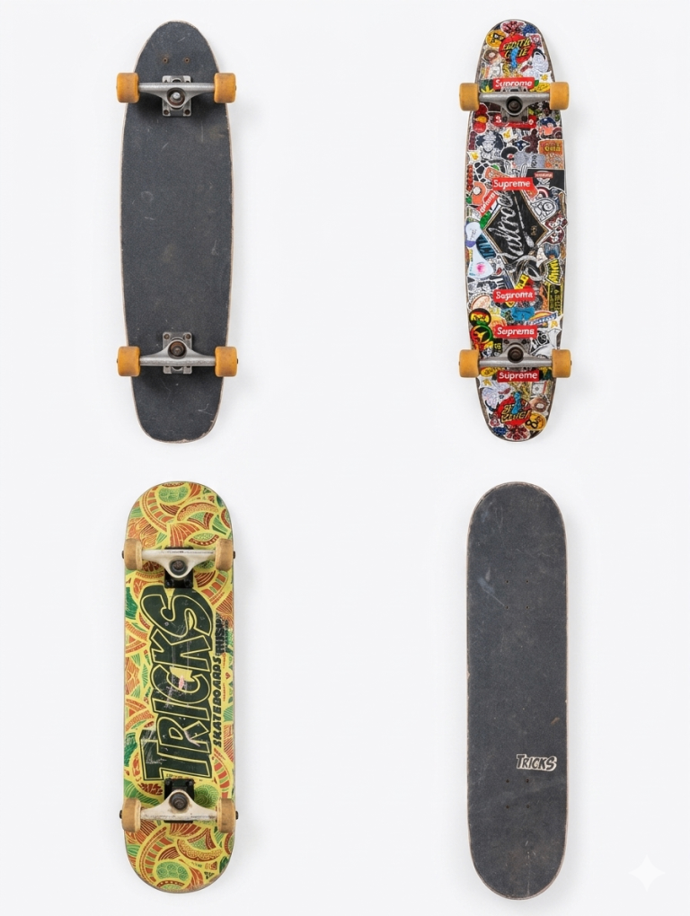Long Board and two Skateboards