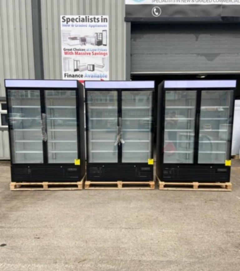 Double Door Upright Freezer Glass Door Freezer Commercial Freezer  Fridge Commercial Refrigeration