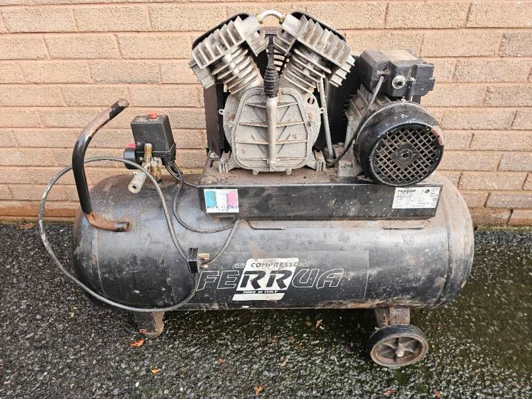 image for 100lt Ferrua Garage Air Compressor Garage Clearance 