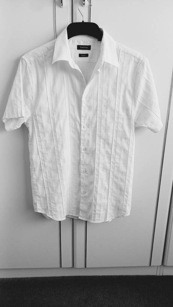 image for Mens Taylor & Wright - Short Sleeve Stretch Shirt - White - Medium