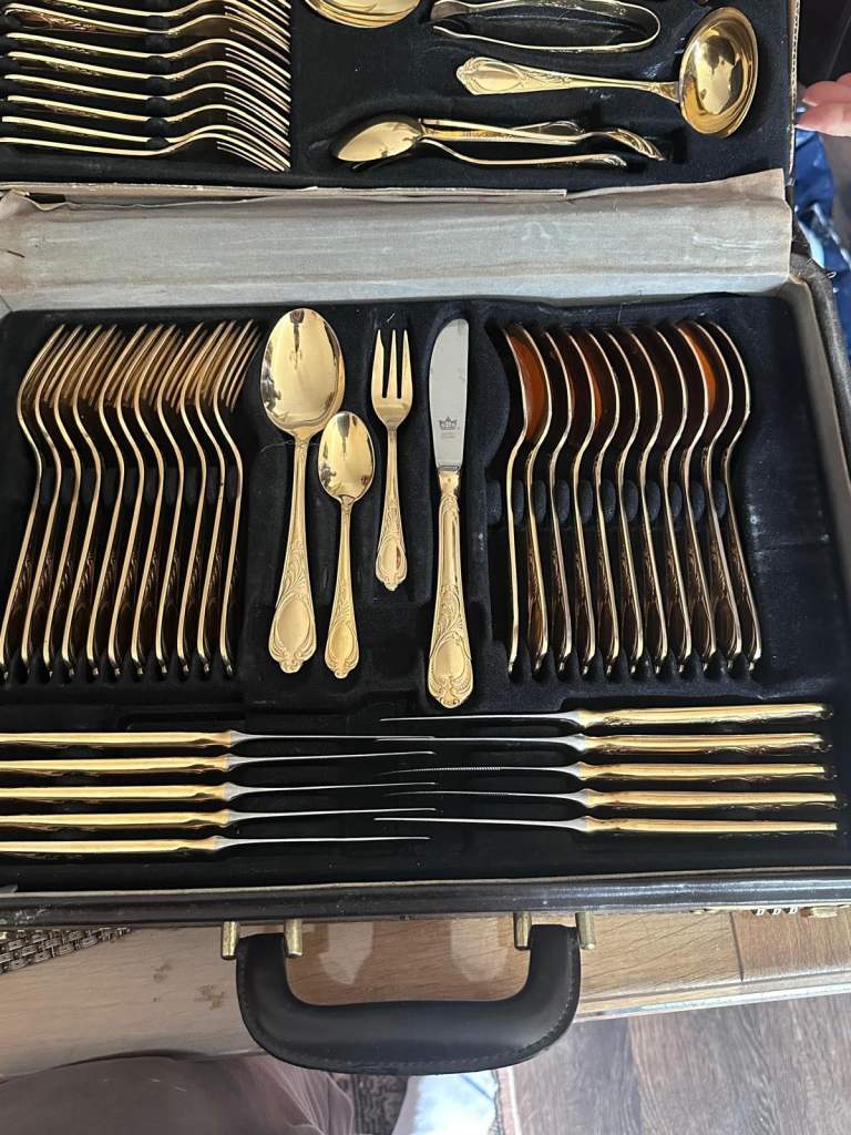 Bestecke cutlery 23/24 carat gold plated