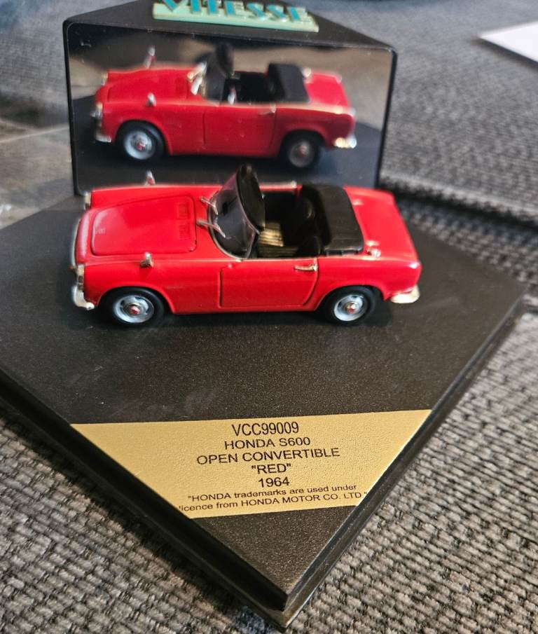 Honda Red S600 Convertible 1964 1:43 scale